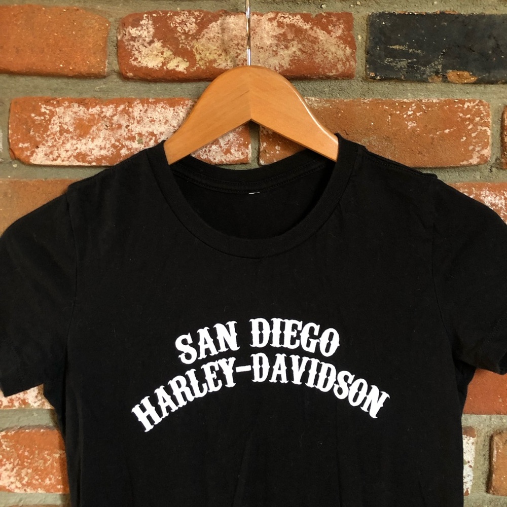 SOLD Y2K Harley Davidson San Diego Biker Streetwear T-shirt - Picture 3 of 9